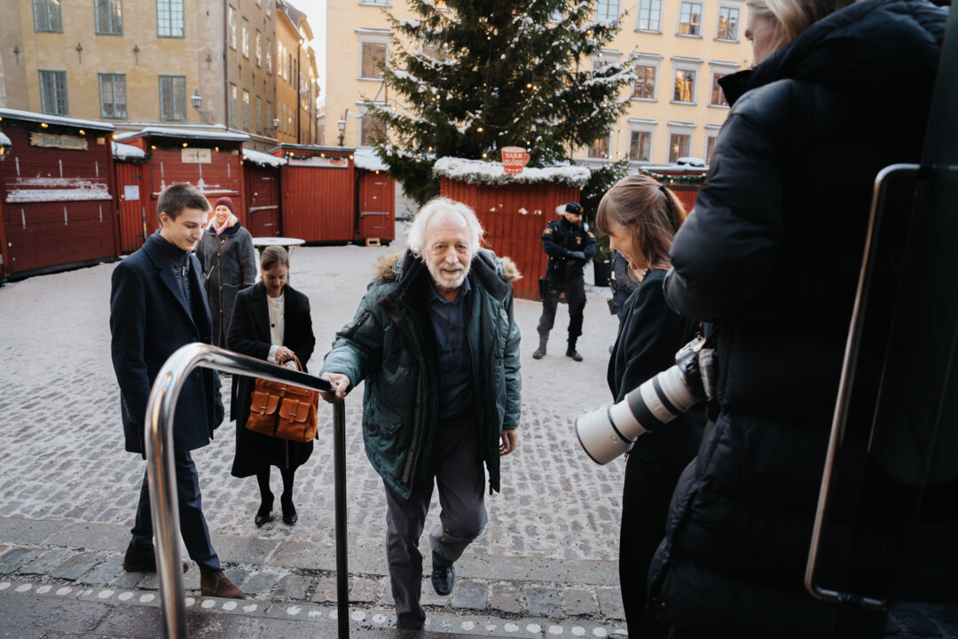 Pierre Agostini arriving at the Nobel Prize Museum