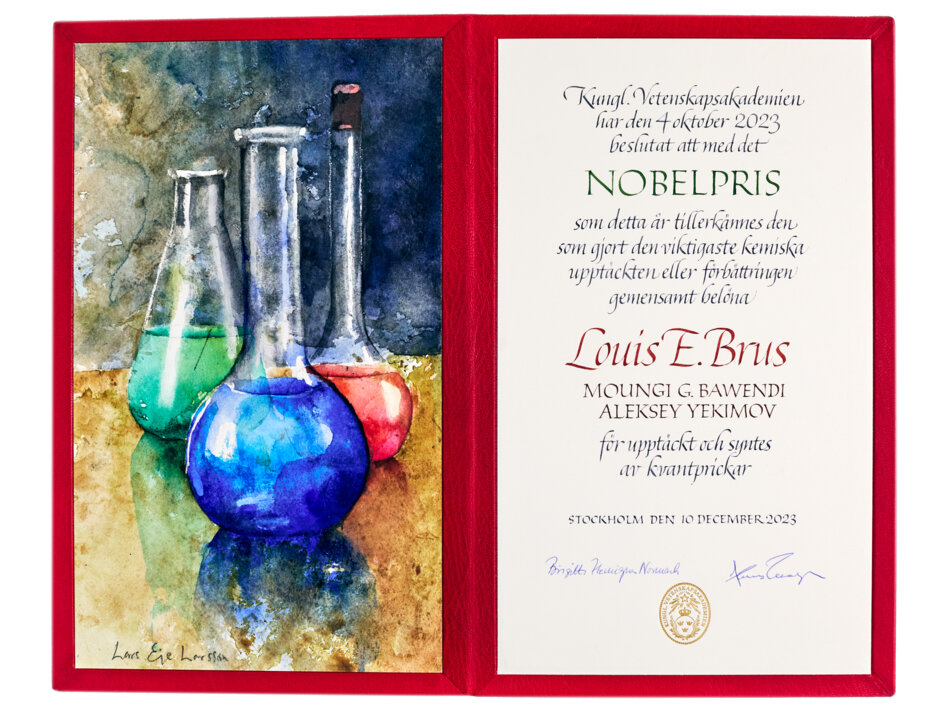 Louis E. Brus - Nobel Prize diploma
