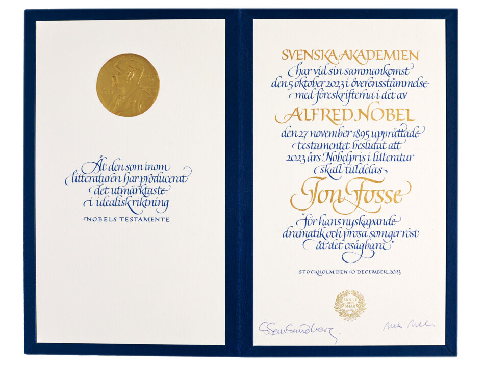 Jon Fosse - Nobel Prize diploma