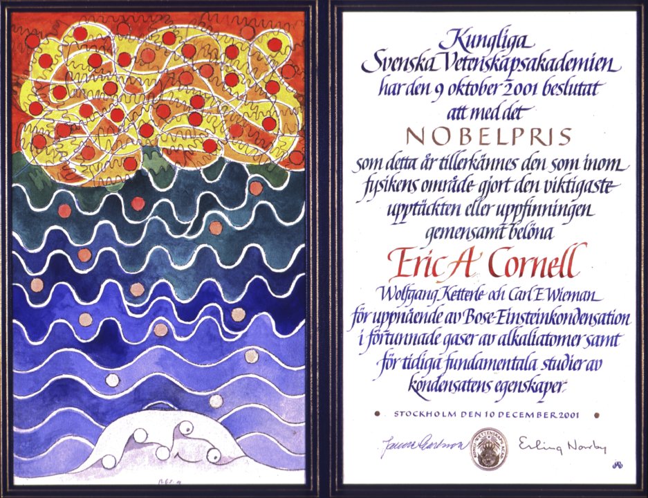 Eric Cornell - Nobel Prize diploma