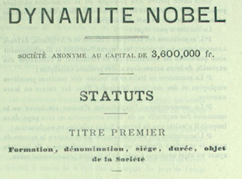 Statutes of Dynamite Nobel