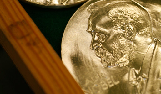 The finished Nobel Prize medal